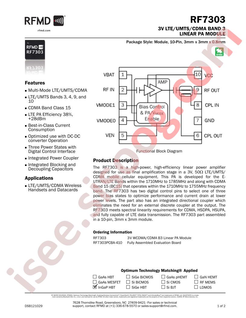 RF7303PCBA-410