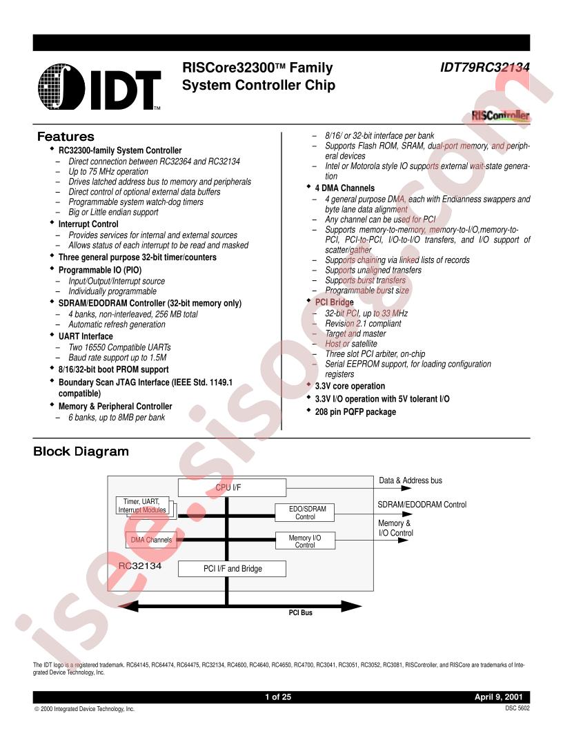IDT79RC32134