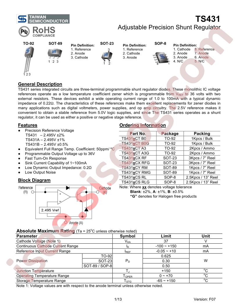 TS431CTA3G
