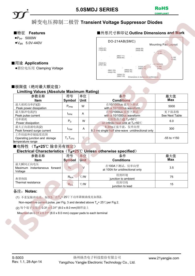 5.0SMDJ300A