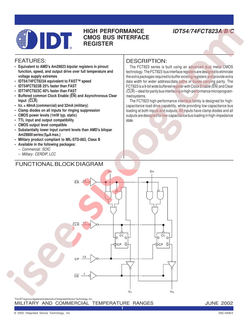 IDT54FCT823