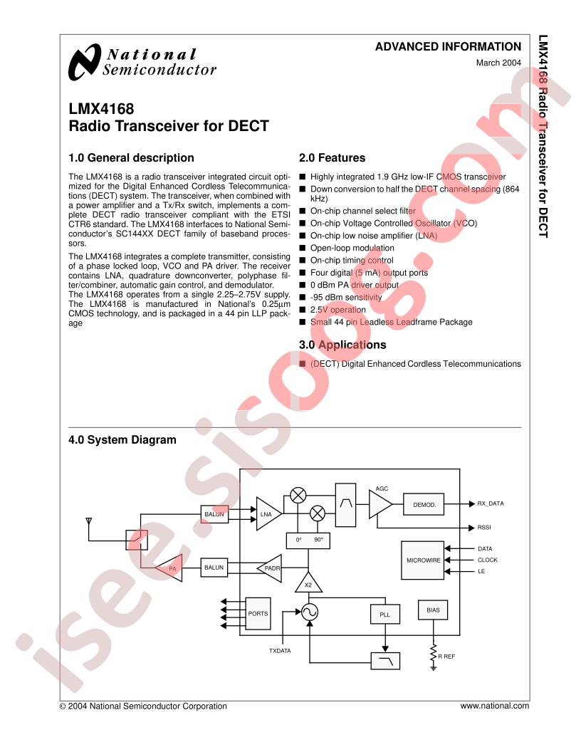 LMX4168FLQ