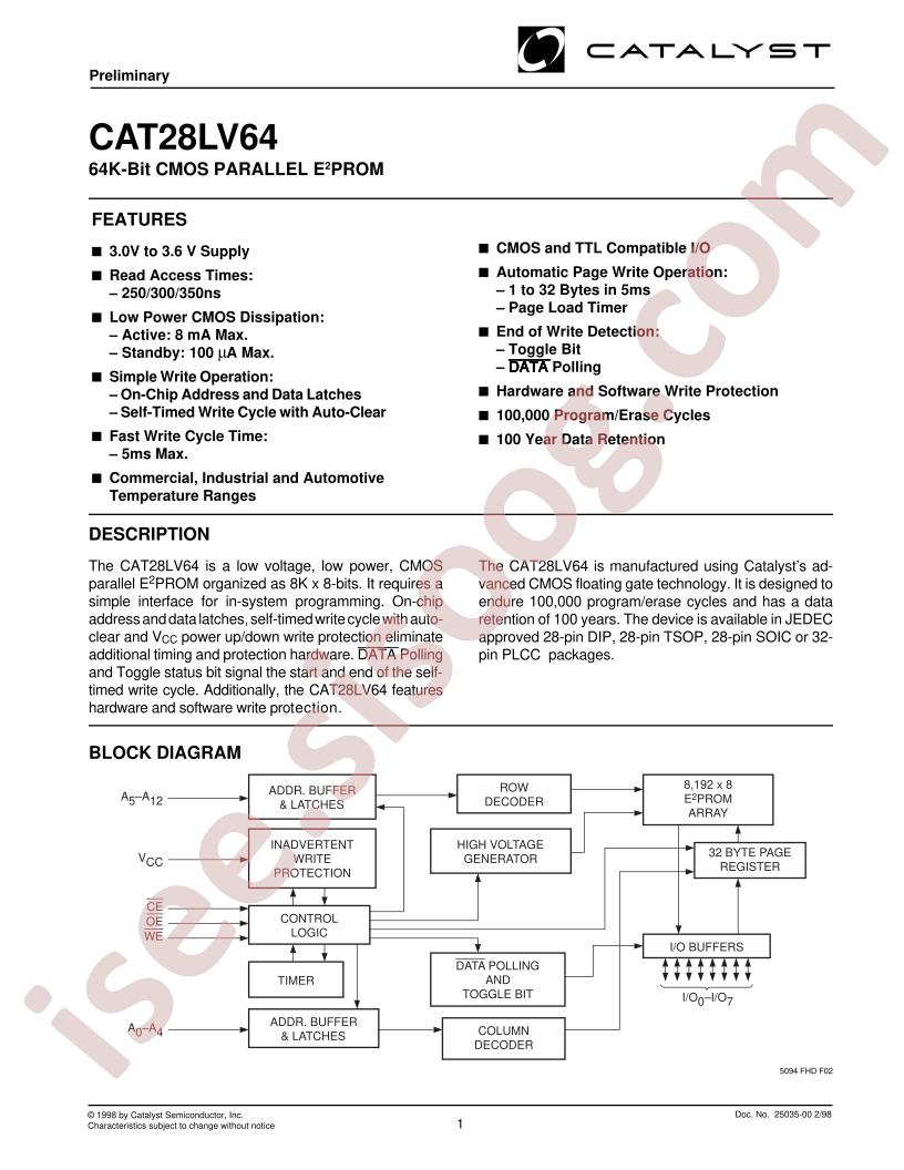 CAT28LV64N-35T