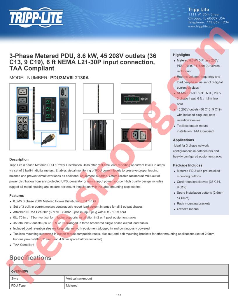 PDU3MV6L2130A