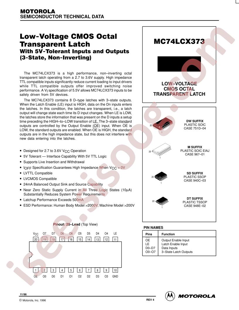 MC74LCX373