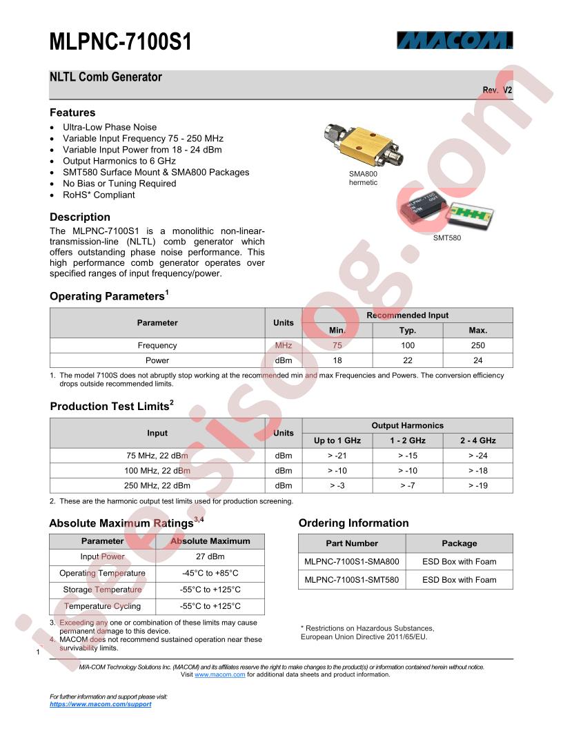 MLPNC-7100S1-SMA800