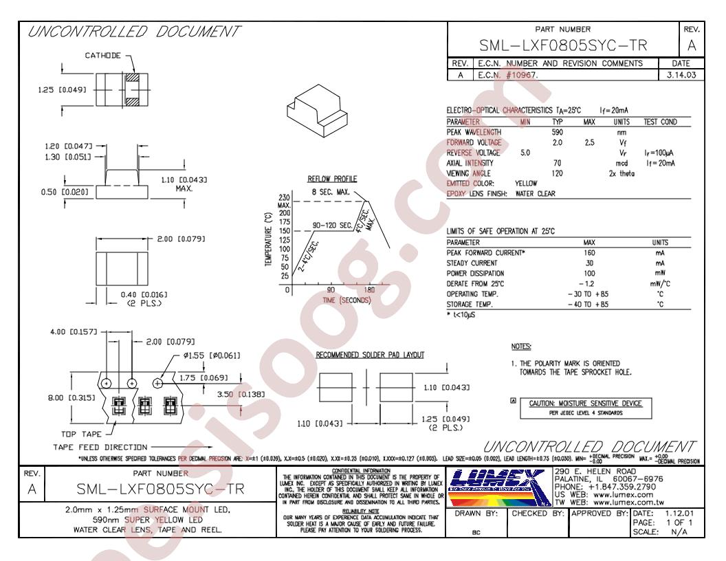 SML-LXF0805SYC-TR