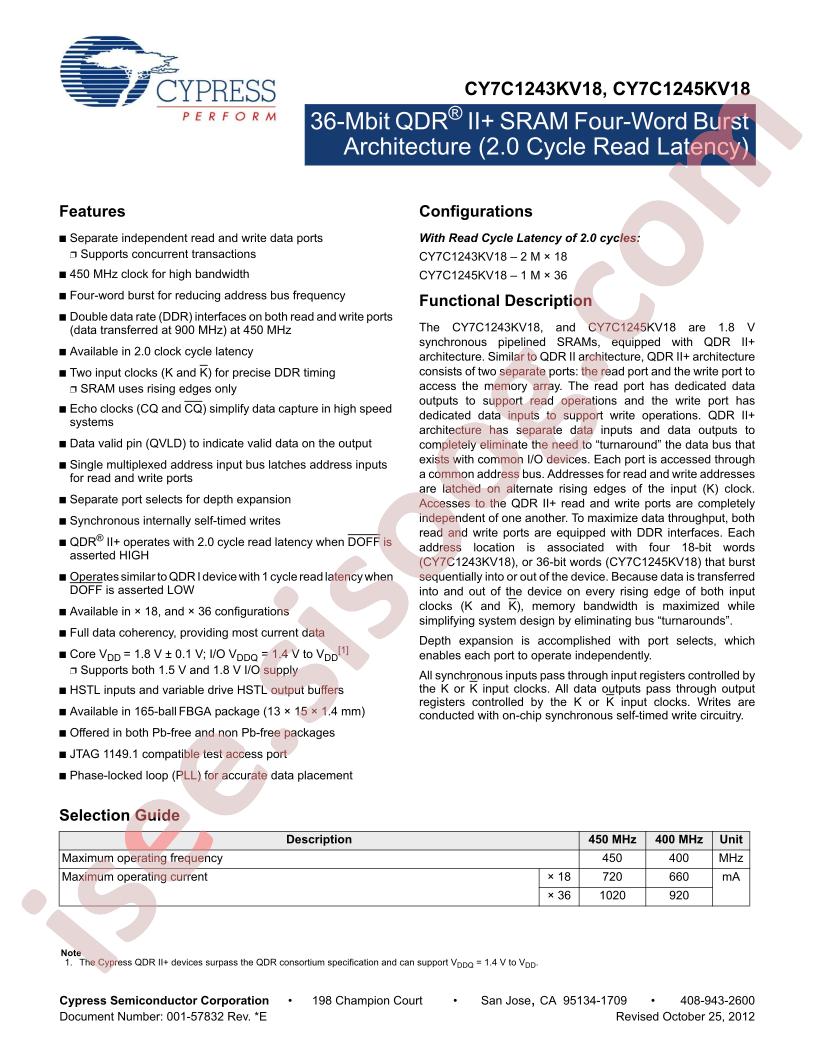 CY7C1241KV18_12