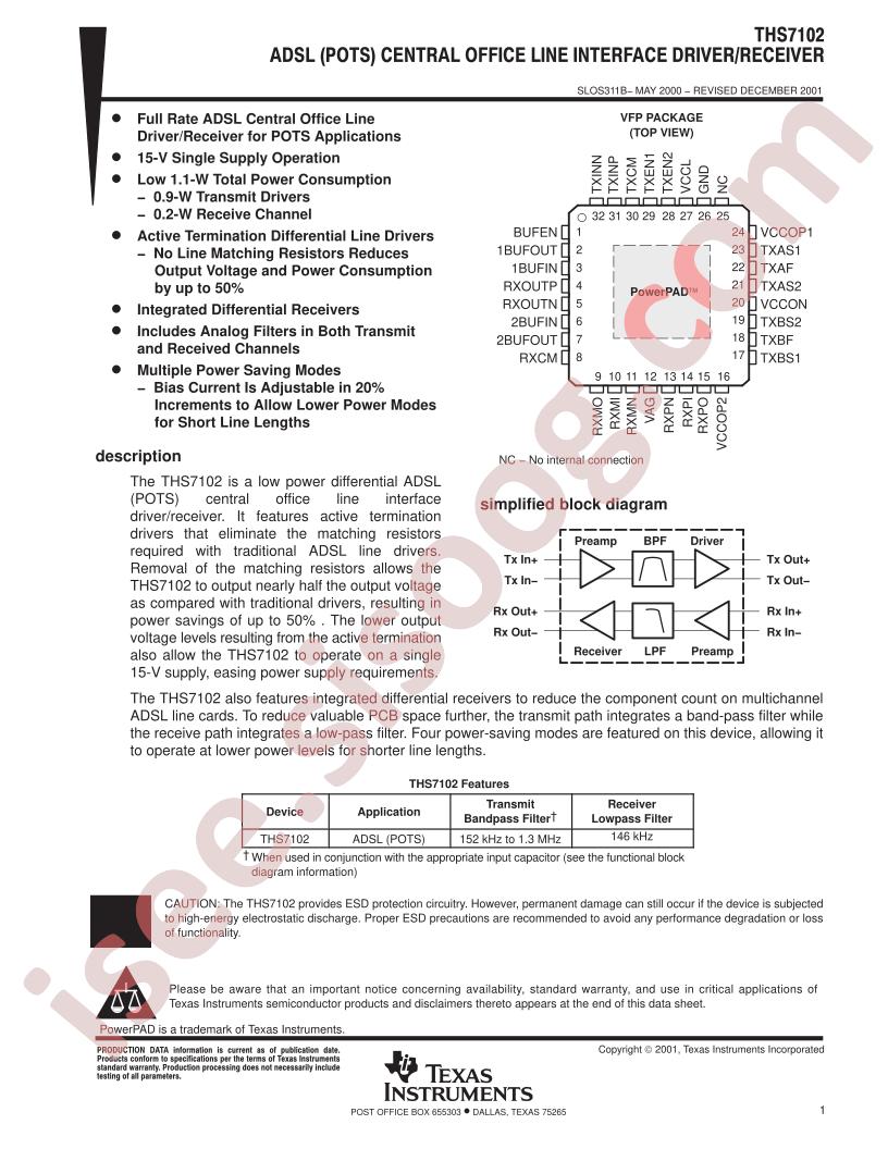 THS7102IVFPR