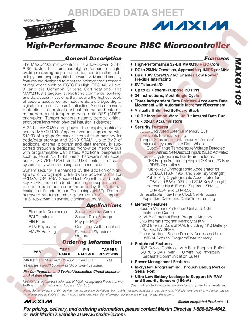 MAXQ1103