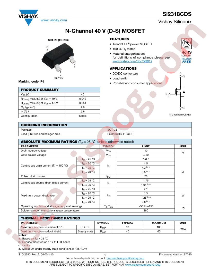 SI2318CDS