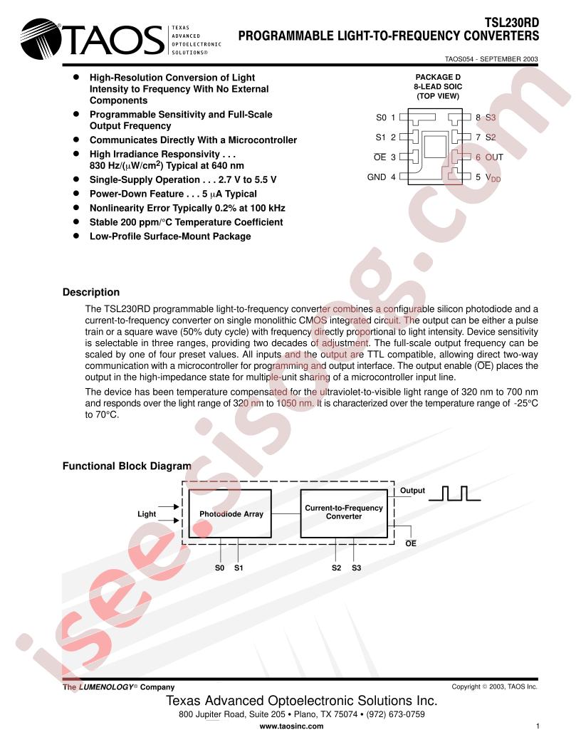 TSL230RD