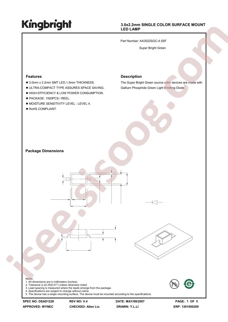 AA3022SGC-4.5SF