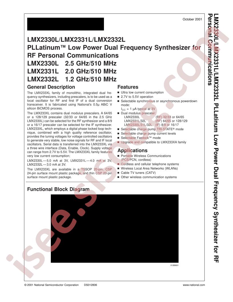 LMX2330LTMX