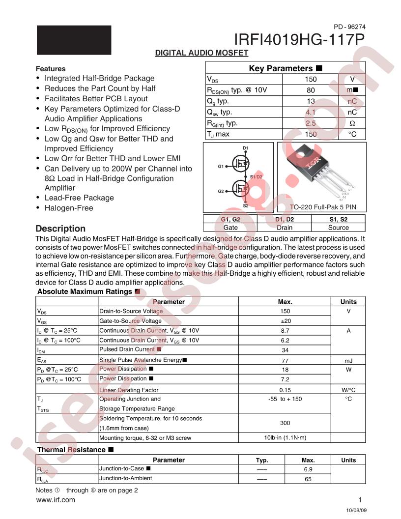 IRFI4019HG-117P