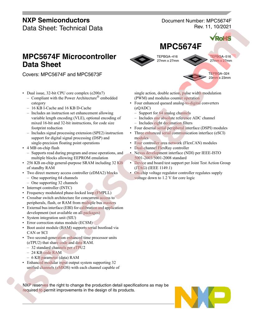 MPC5674FA0MVR2R