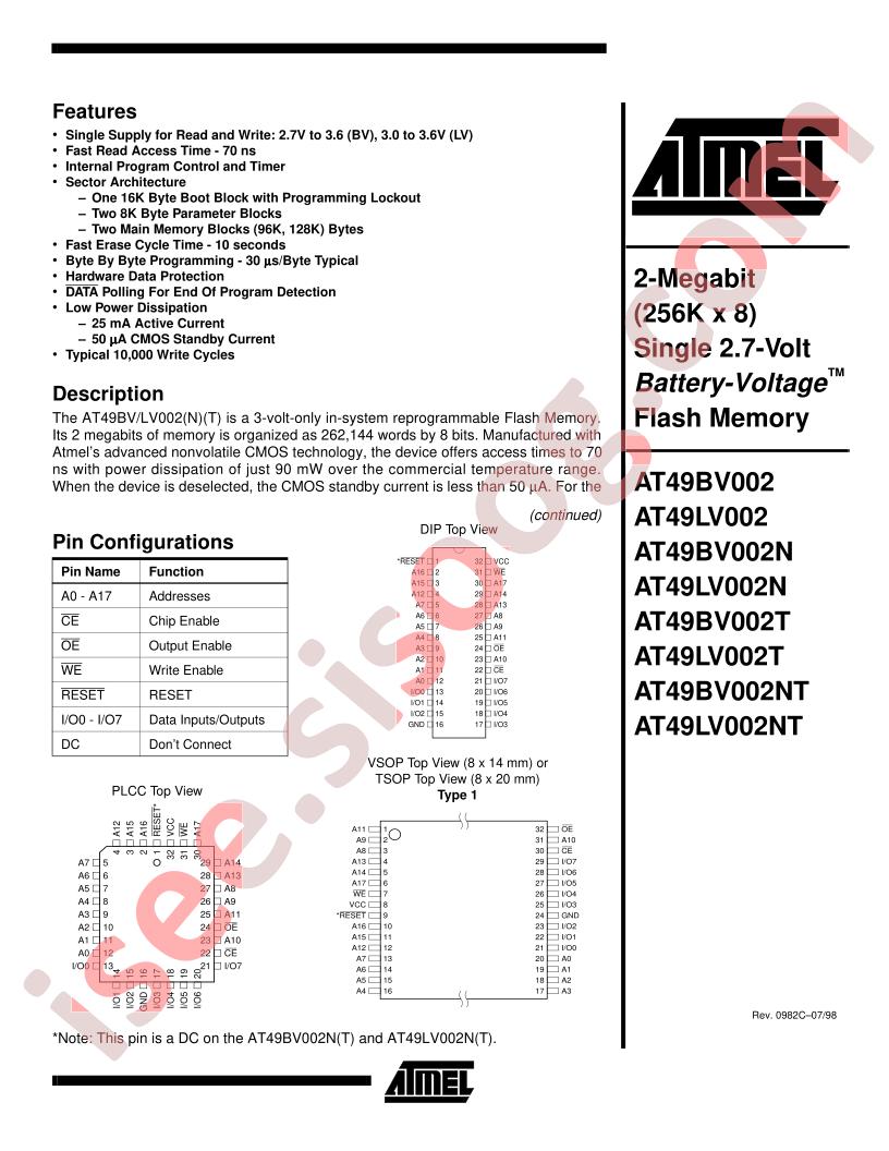 AT49LV002-70PI