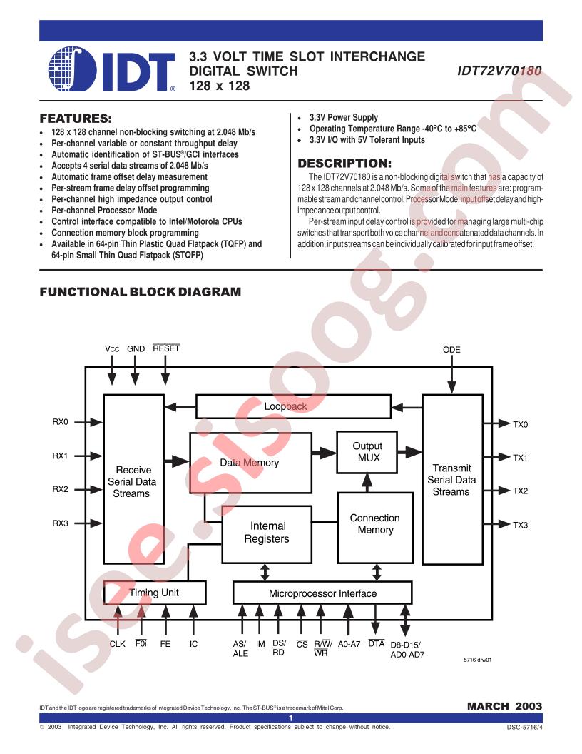 IDT72V70180