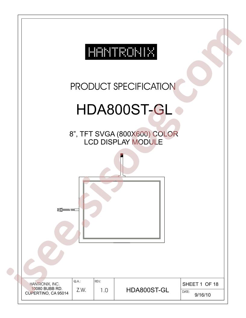 HDA800ST-GL