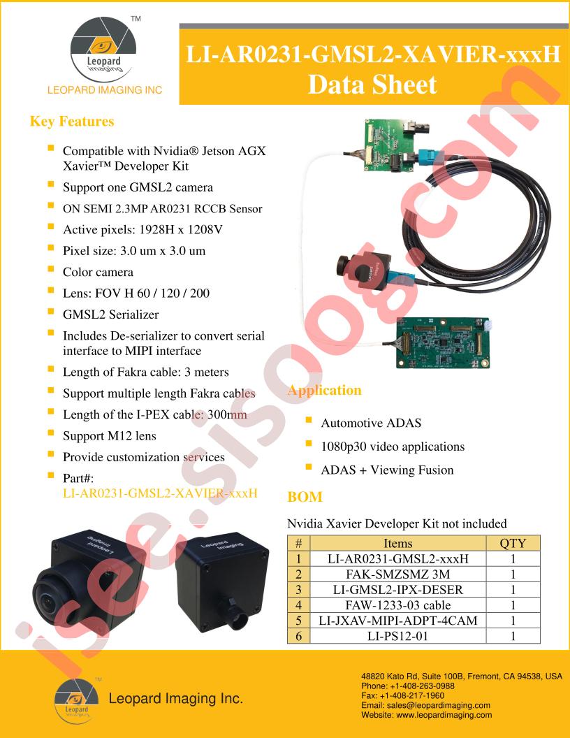 LI-AR0231-GMSL2-XAVIER