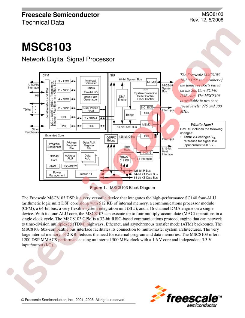 MSC8103VT1100F