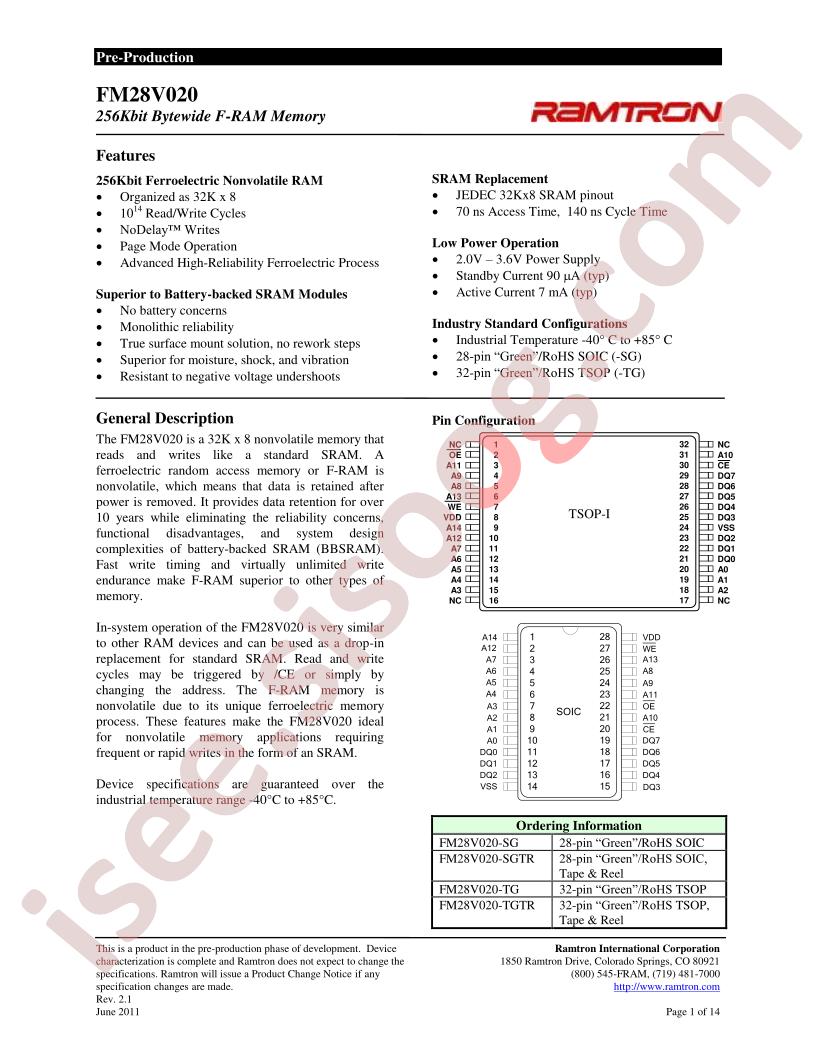 FM28V020-TGTR