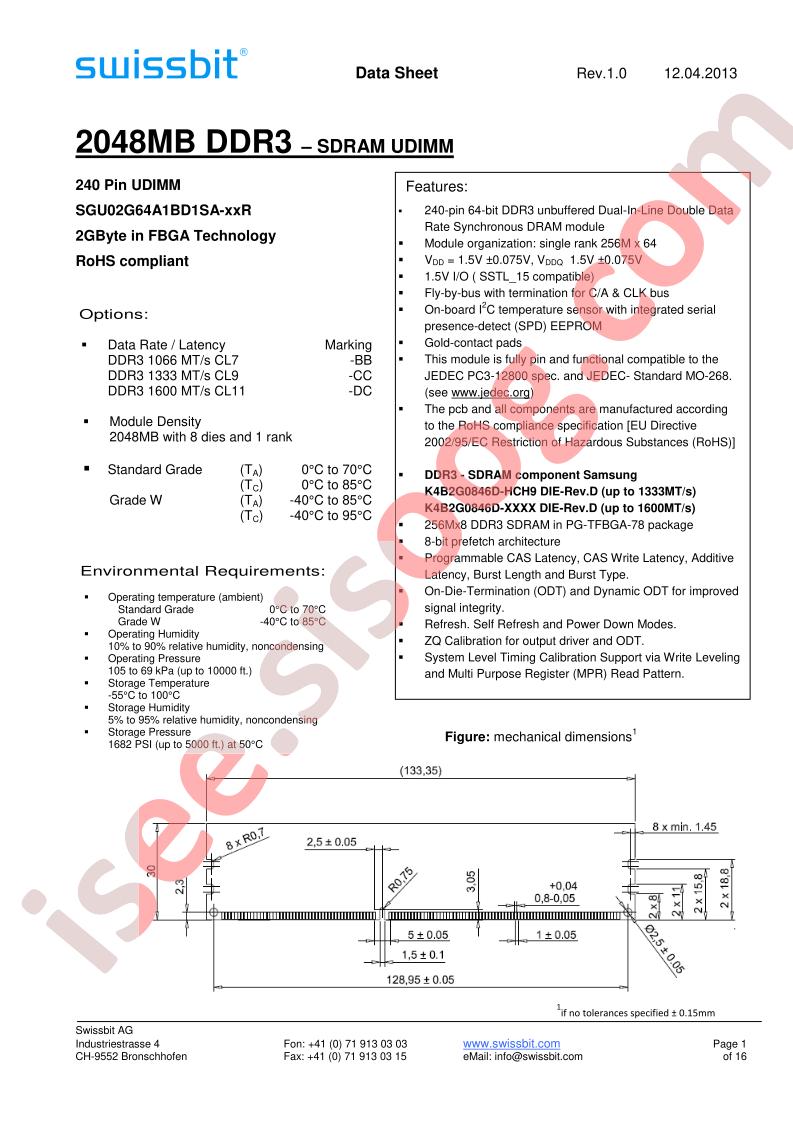 SGU02G64A1BD1SA-DCR