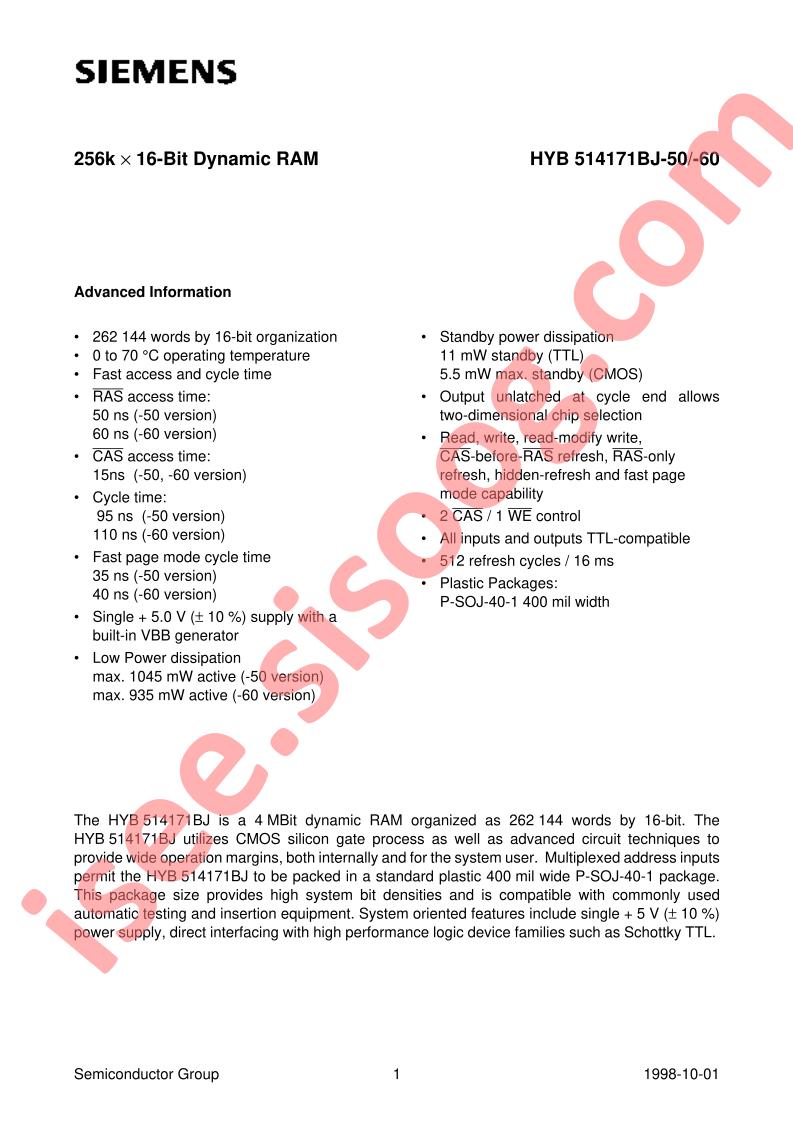 HYB514171BJ-50-