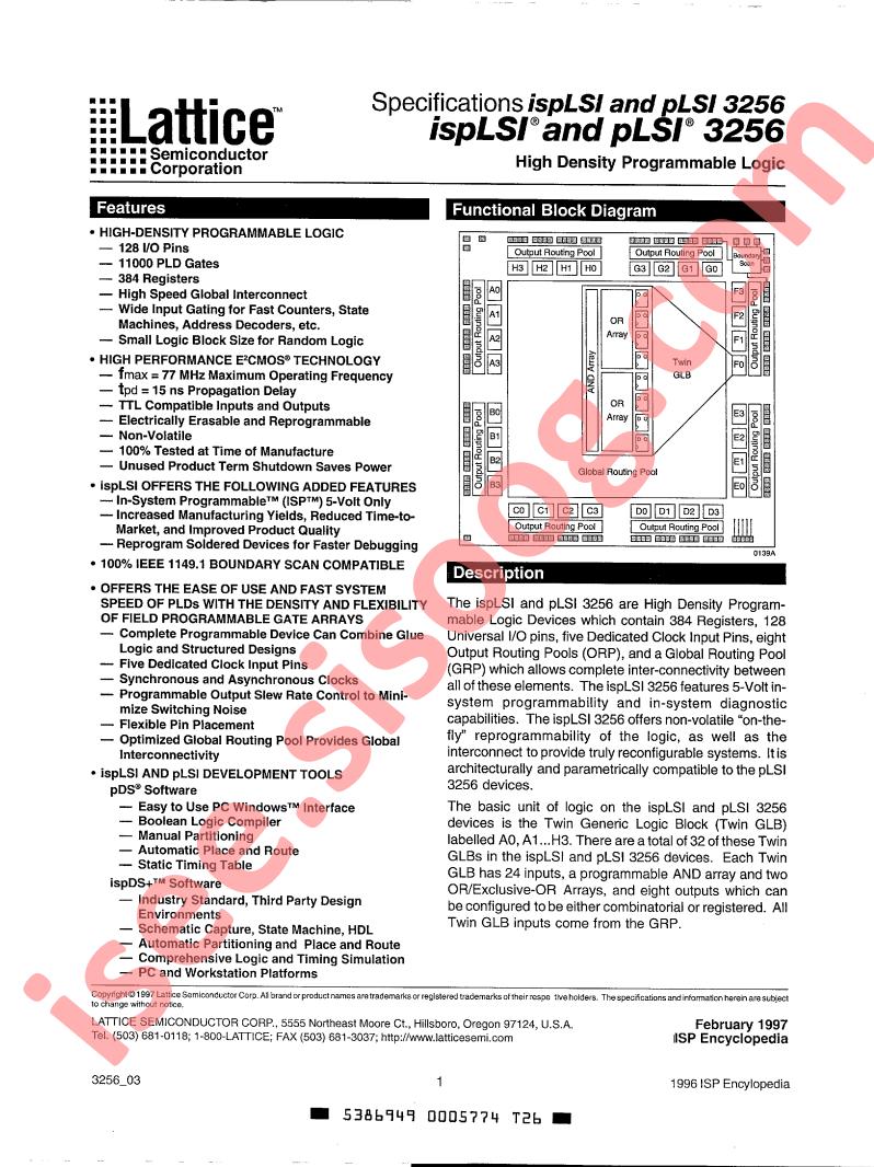 ISPLSI3256-70LM