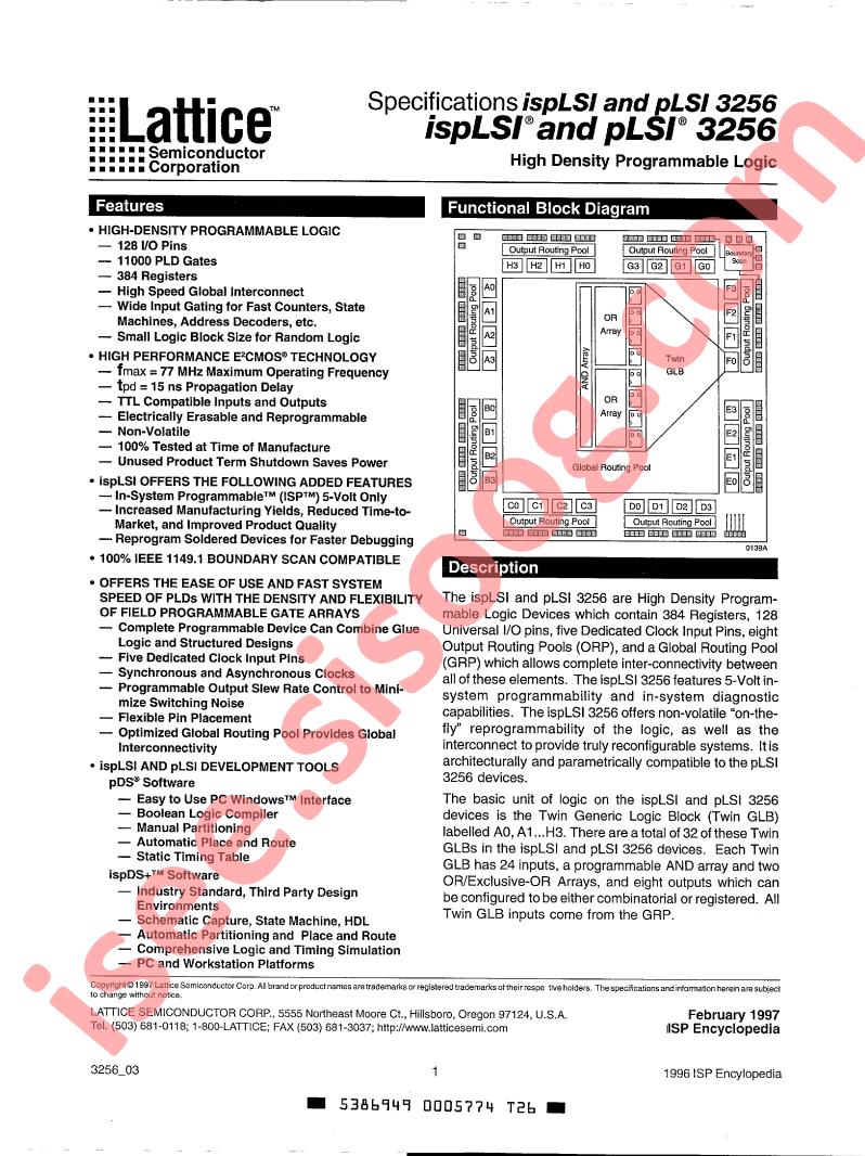 ISPLSI3256-70LM