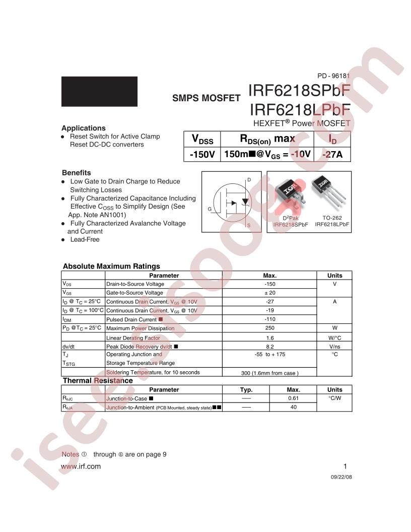 IRF6218STRLPBF