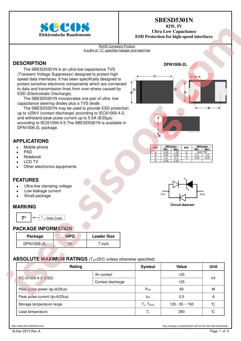 SBESD5301N