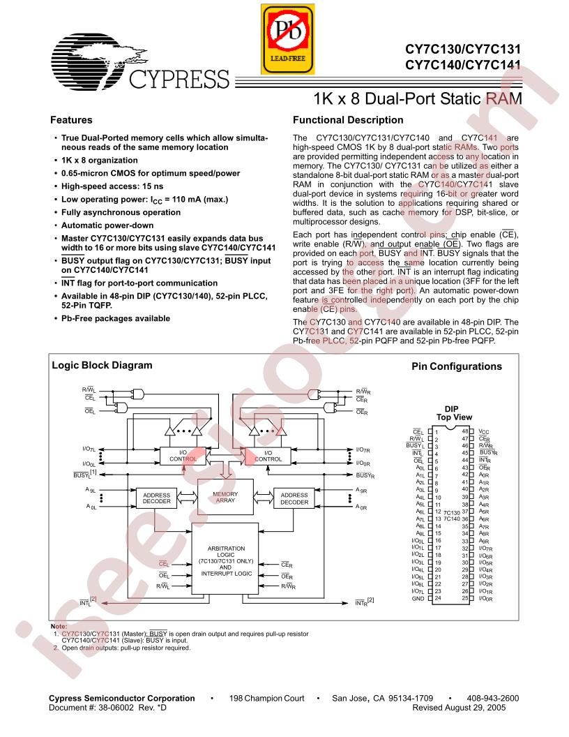 CY7C130-35PI