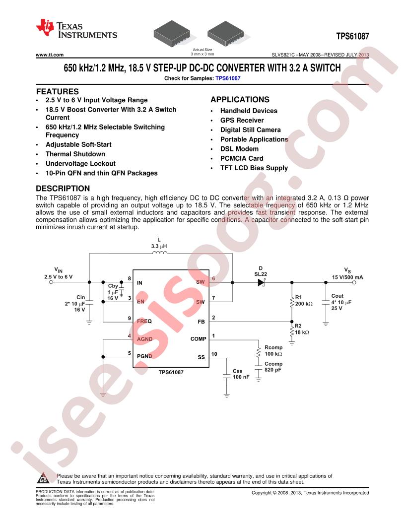 TPS61087DRCR