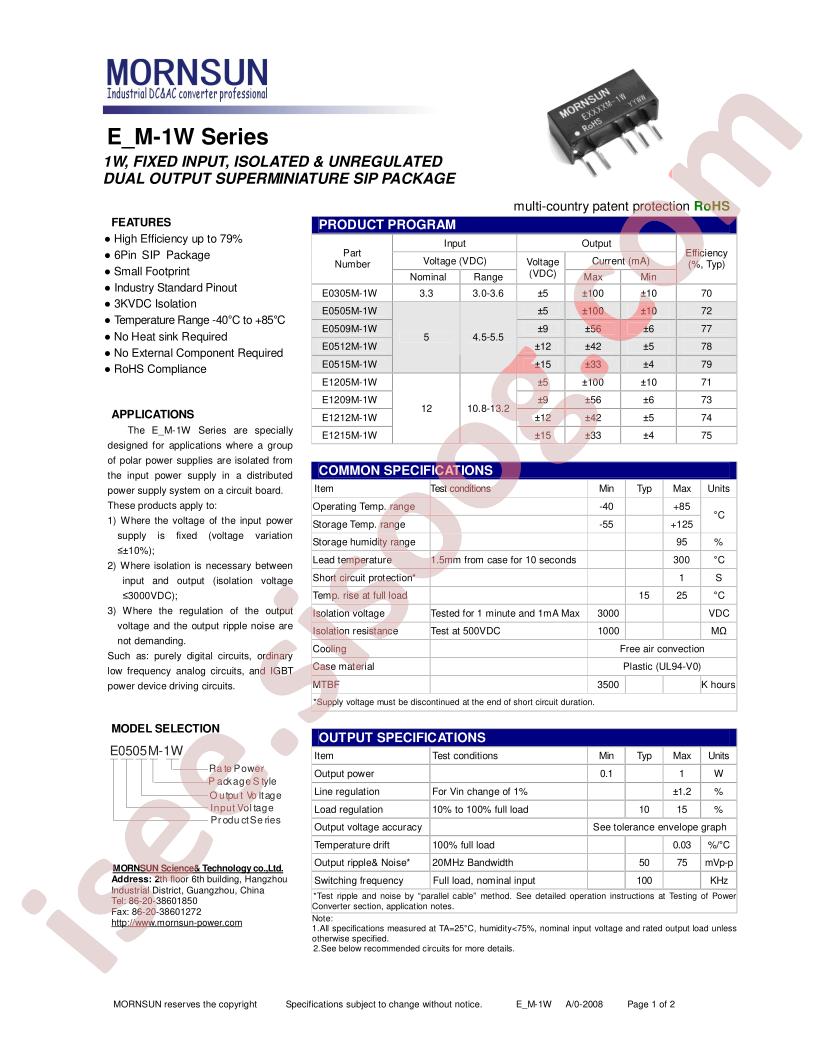 E0505M-1W