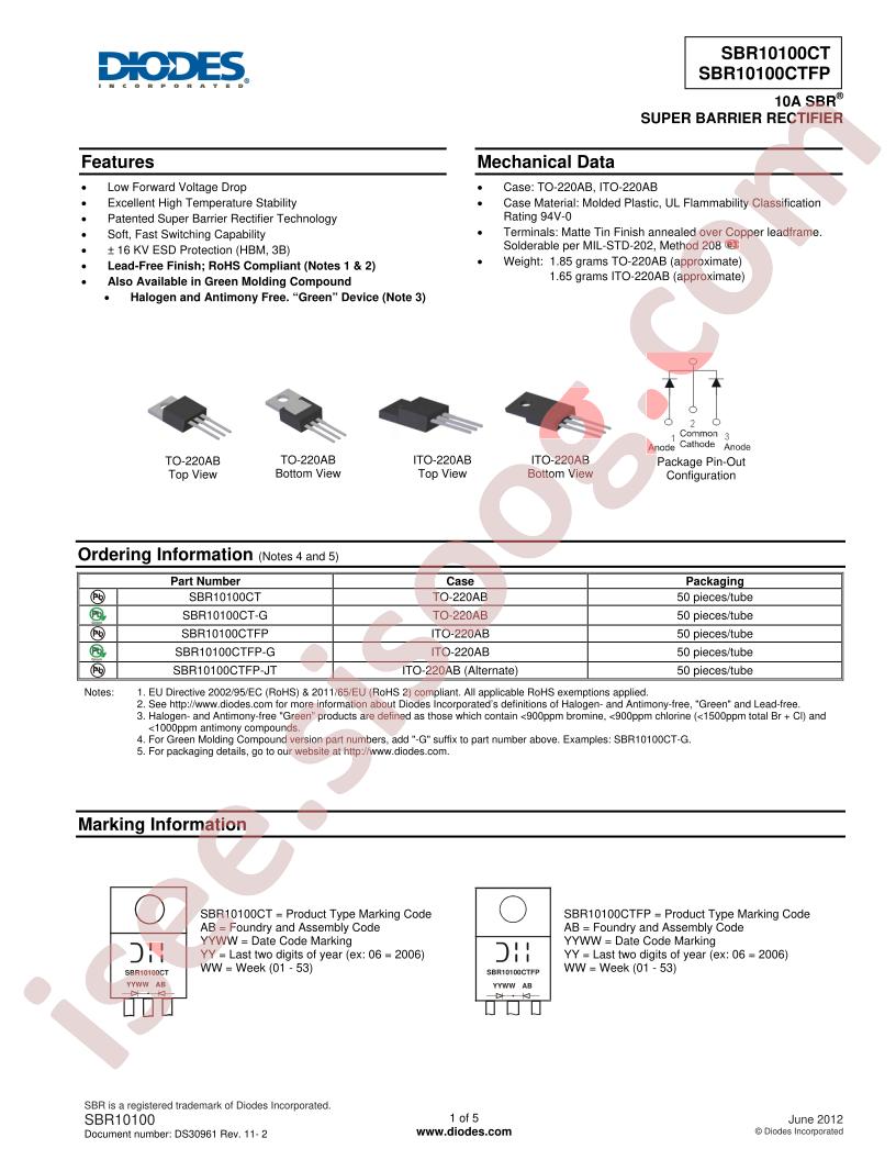 SBR10100CT