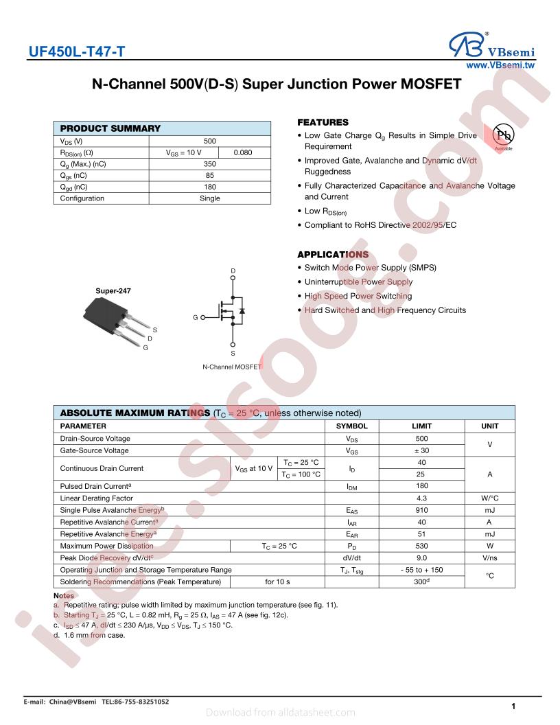 UF450L-T47-T