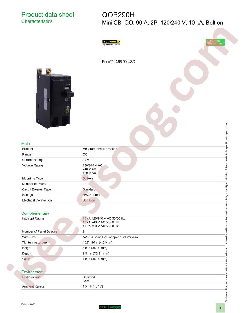 QOB290H