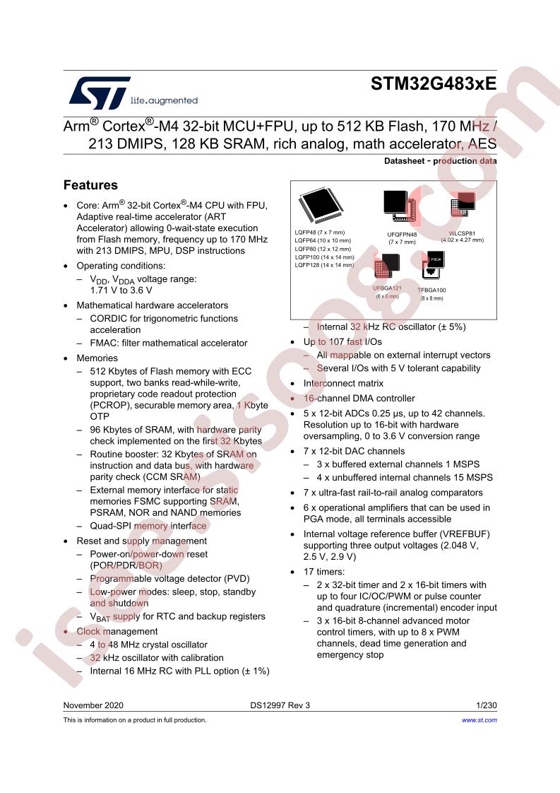 STM32G483PEY3TR
