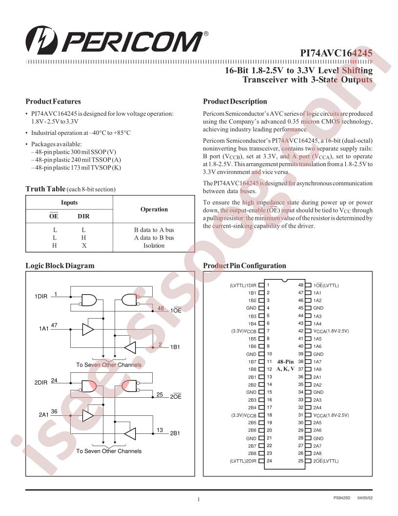 PI74AVC164245AA
