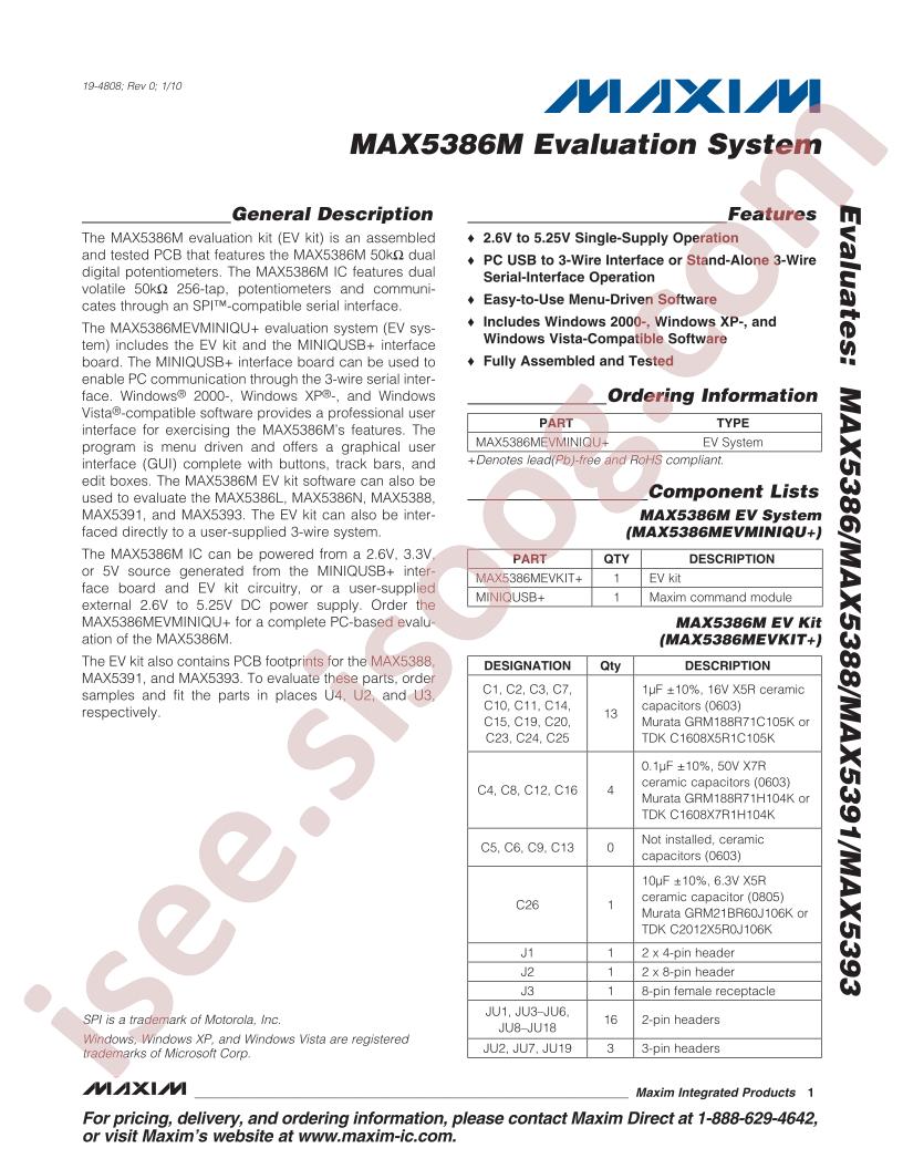 MAX5386MEVKIT+