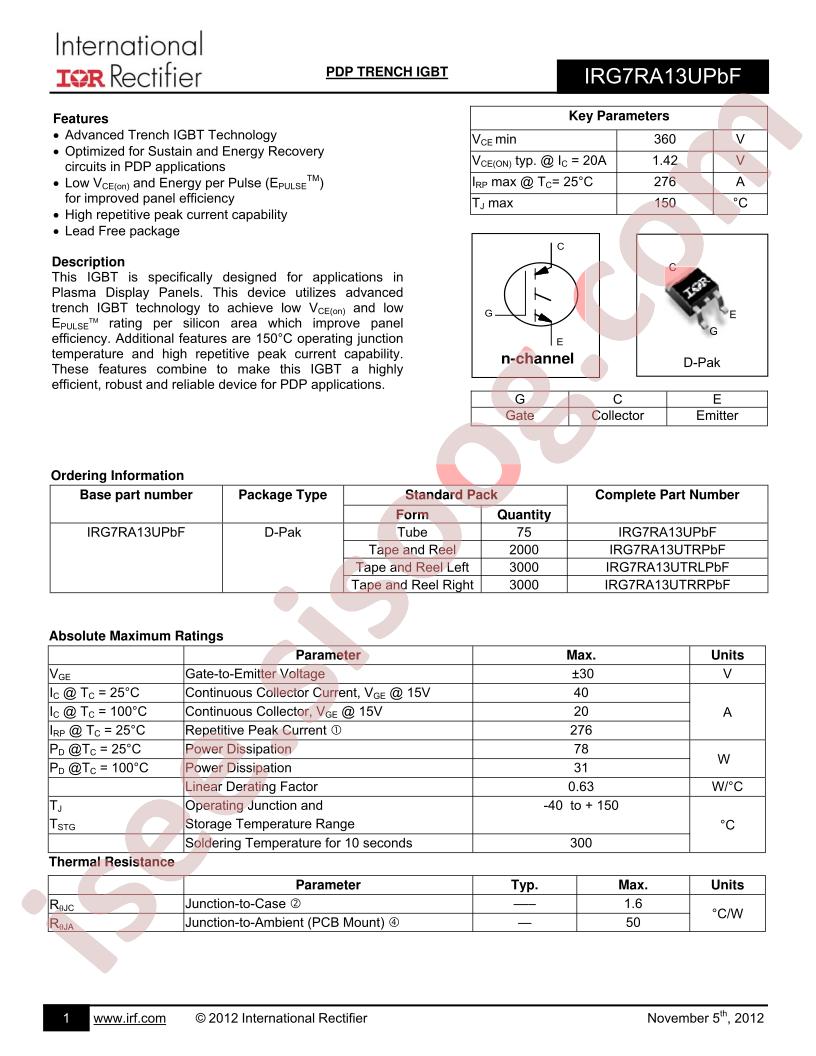 IRG7RA13UPBF