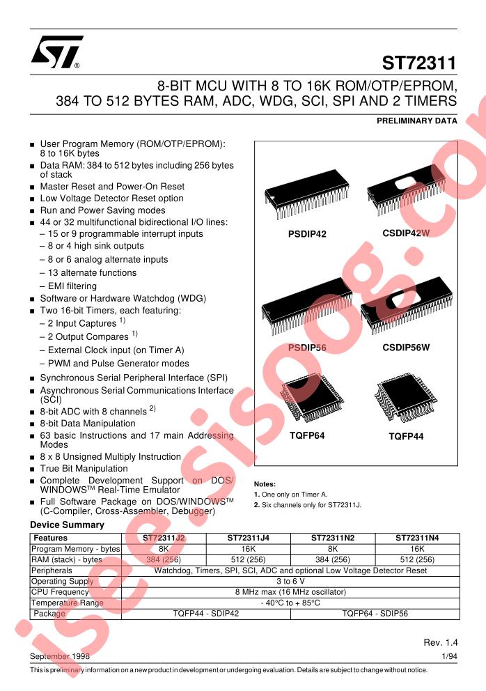 ST72311J2T6S