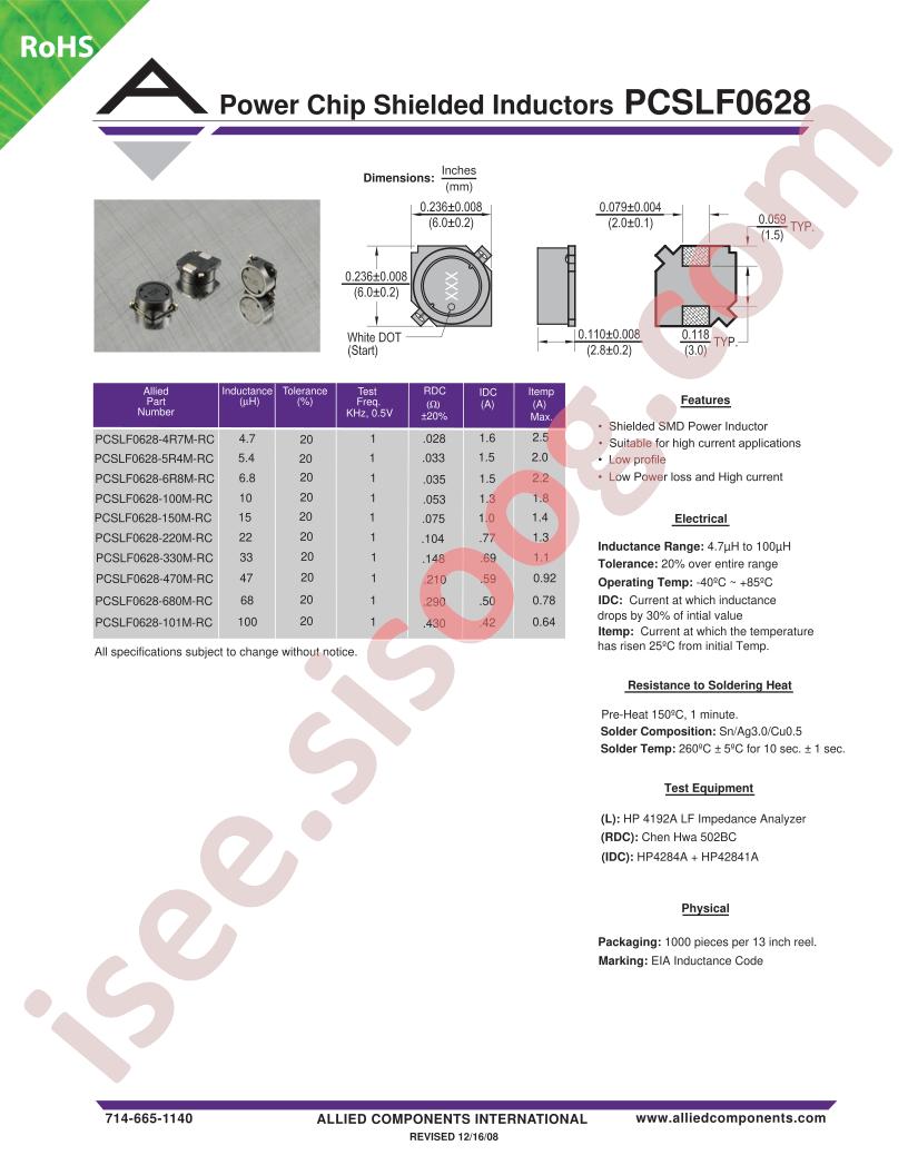 PCSLF0628-150M-RC