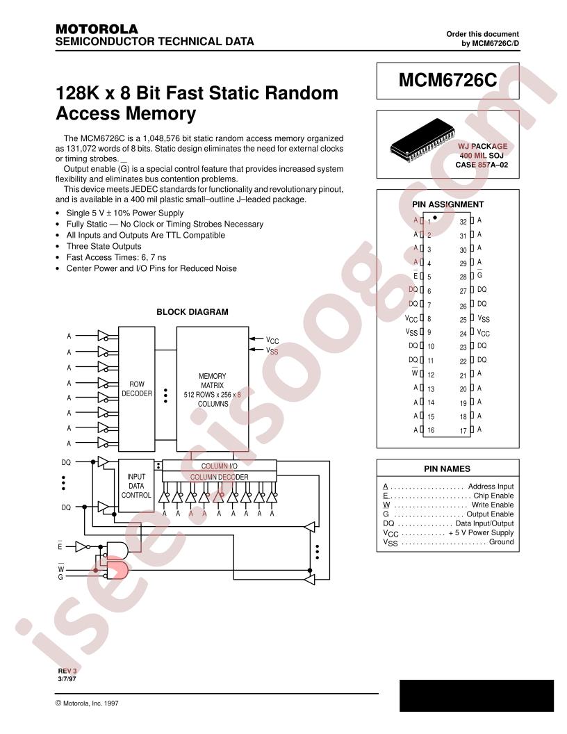 MCM6726CWJ6R