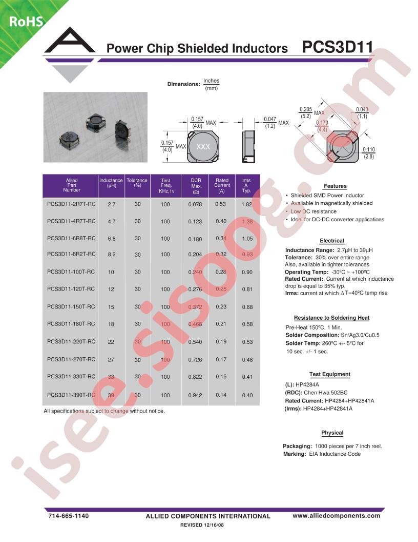 PCS3D11-120T-RC