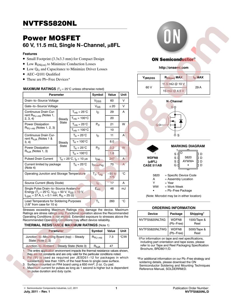 NVTFS5820NL