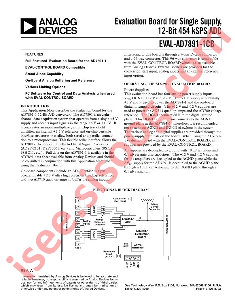 EVAL-AD7891-1CB