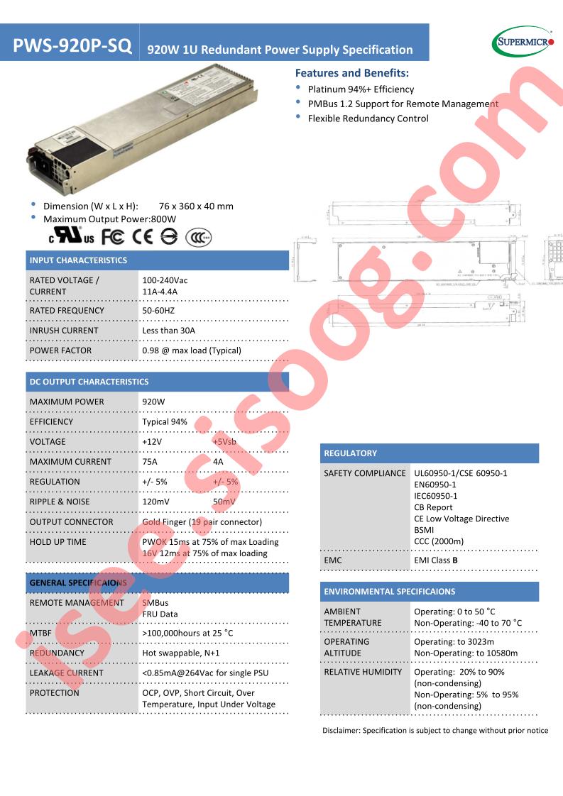 PWS-920P-SQ