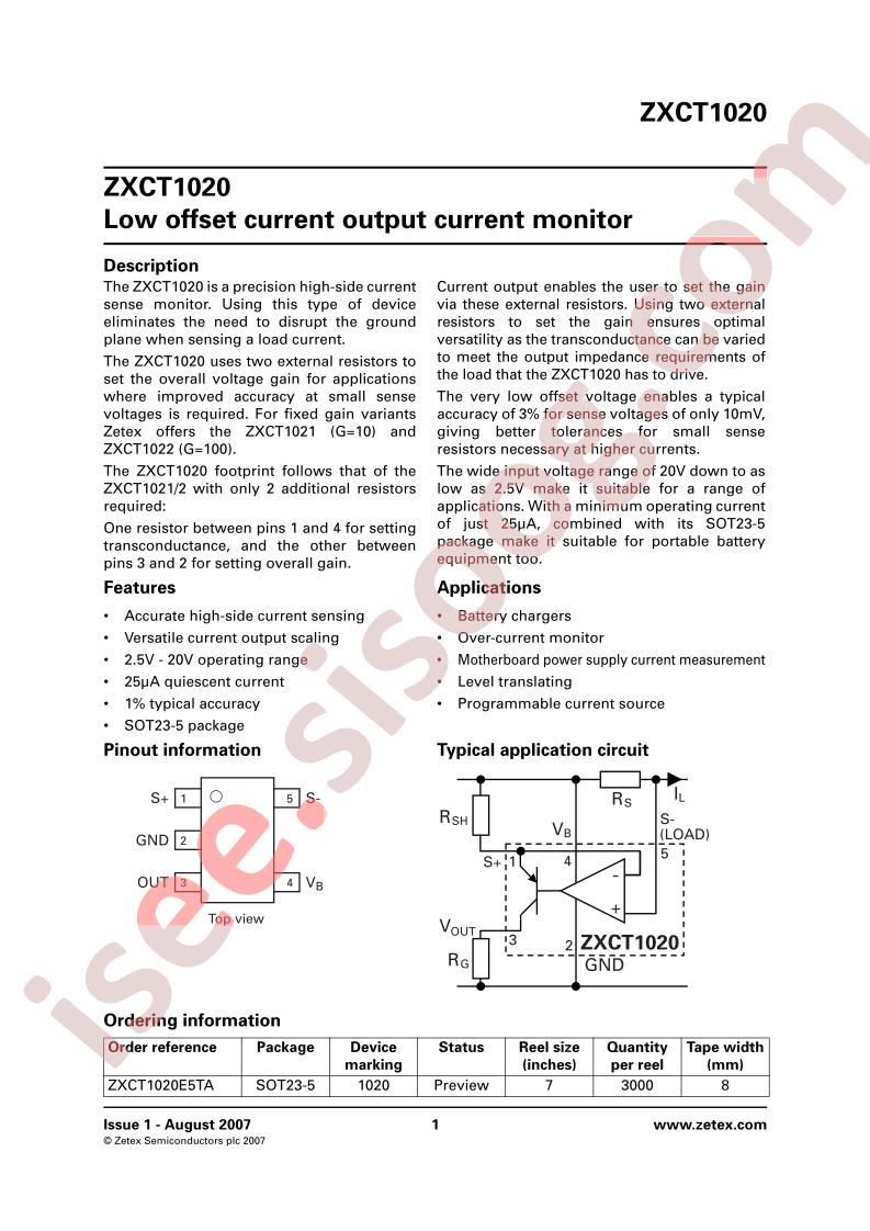 ZXCT1020